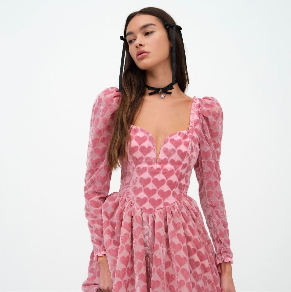 For Love & Lemons Theresa Mini Heart Dress